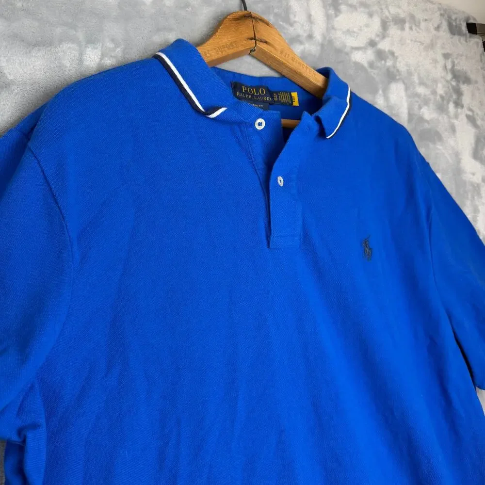 Polo Ralph Lauren Mens XL Classic Fit Blue Short Sleeve Polo Shirt‎